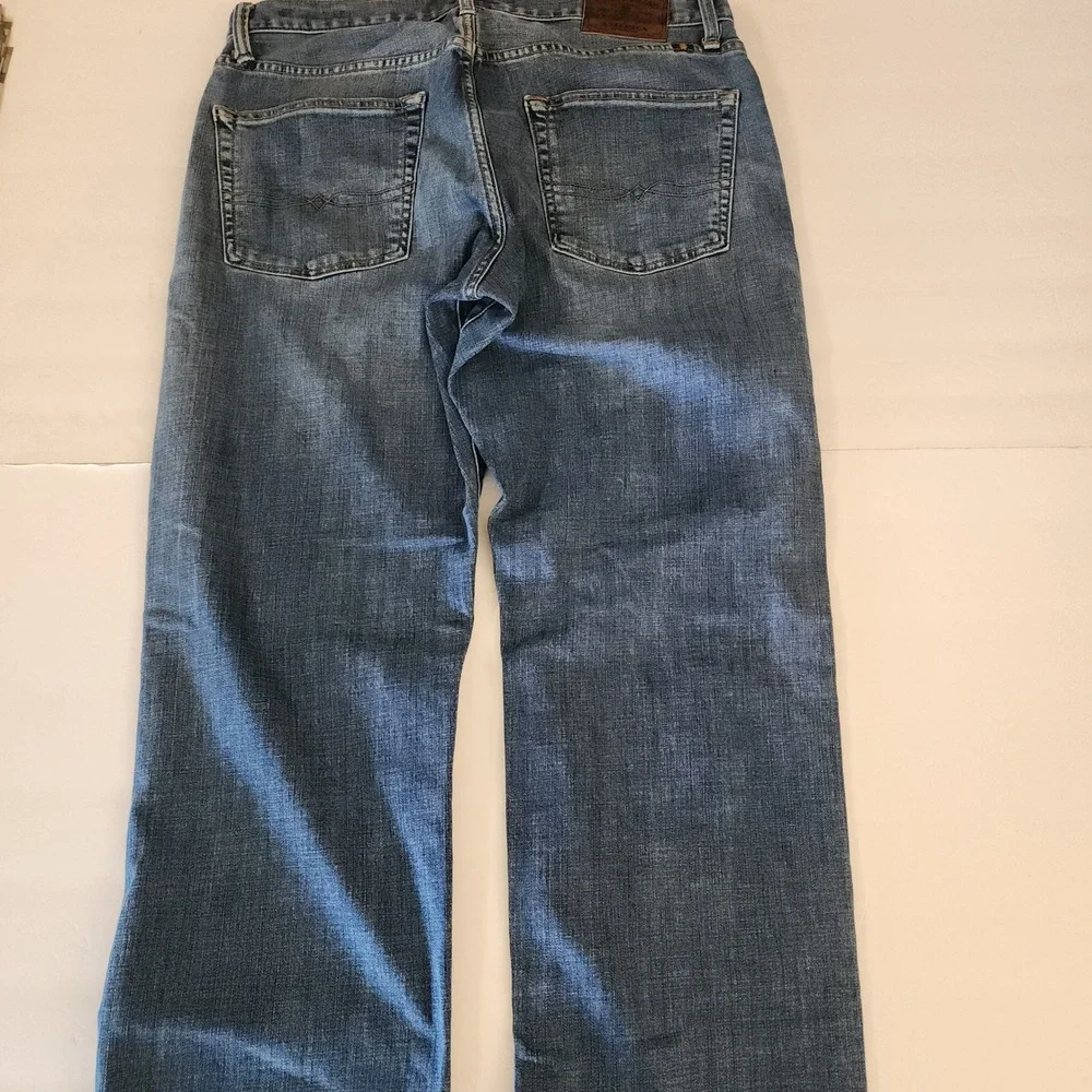 D71 Lucky Brand 221 Original Straight Leg Blue Jeans Men 33x34 Medium Wash Denim - Picture 7 of 9